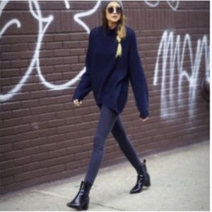 Cole Haan Waterproof Black Leather Ankle Boots